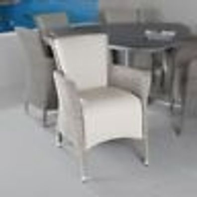 Armlehnenstuhl Florentina Grey Cane Polyrattan Yachtbezug-Bezug Armchair Stuhl