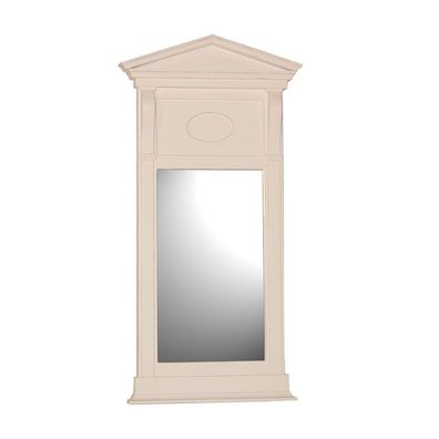 Wandspiegel Spiegel Giebel weiß Landhaus Diele Standspiegel Holz Dekor