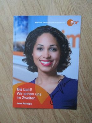 ZDF Fernsehmoderatorin Jana Pareigis - handsigniertes Autogramm!!!