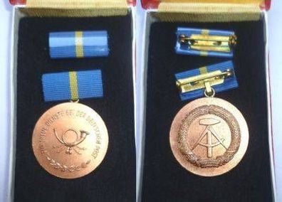 DDR Medaille für treue Dienste Deutsche Post Bronze