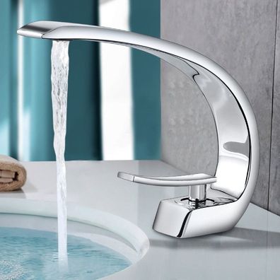 Badarmatur Einhebelmischer Wasserhahn Elegant Waschtisch Armatur Messing Chrom