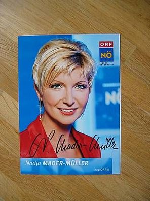 ORF Fernsehmoderatorin Nadja Mader-Müller - Autogramm!