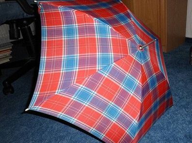 Regenschirm für Kinder / Stockschirm-blau rot kariert