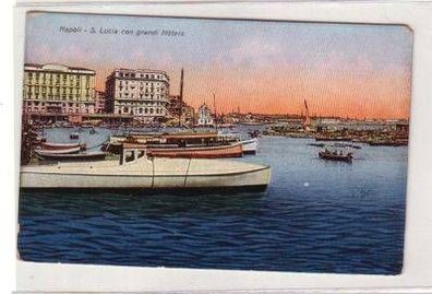 25045 Ak Napoli S. Lucia con grandi Hotels um 1920