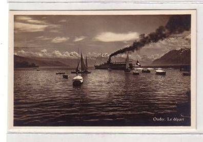 43674 Ak Ouchy Lausanne Schweiz Dampfer um 1930