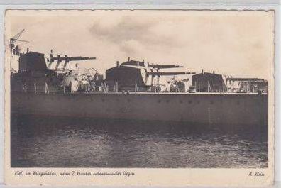 49687 Ak Kiel 2 Kreuzer nebeneinander liegend um 1935