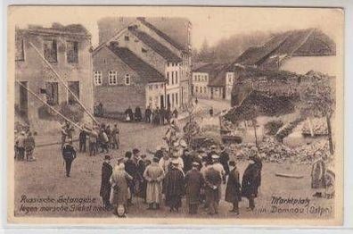 49927 Ak Domnau Ostpreussen Marktplatz um 1916