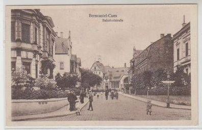 49518 Ak Berncastel Cues Bahnhofstrasse um 1920