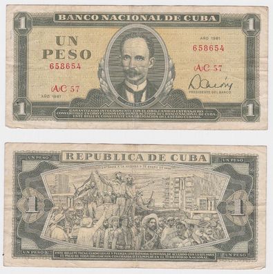 1 Peso Banknoten Cuba Kuba 1981 (110217)
