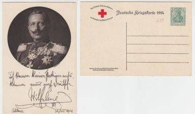 44079 Ganzsachen Ak Kaiser Wilhelm II. 1914