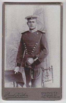 39455 Kabinett Foto Ulanen Regiment 21 Chemnitz um 1910