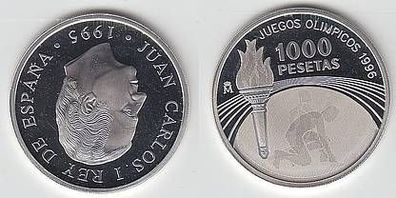 1000 Pesetas Silber Münze Spanien Olympiade 1995
