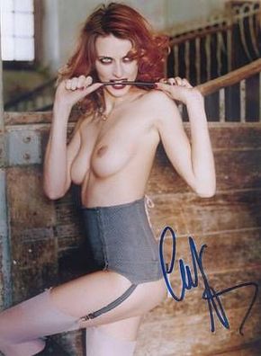 NACKT Original Autogramm EVA Padberg auf Großfoto