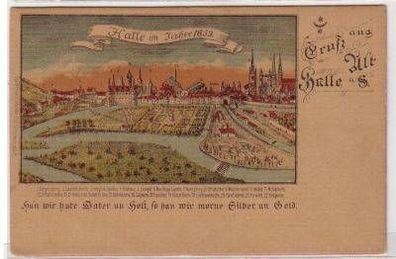 46711 Ak Halle a.d. Saale historische Ansicht Anno 1653