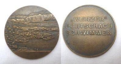 alte Bronze Medaille Werzer Pörtschach Schwimmen