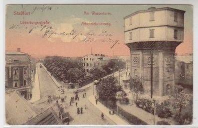 49938 Ak Stassfurt am Wasserturm um 1920