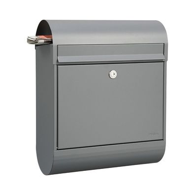 Mefa Ruby 866 Briefkasten Basaltgrau RAL 7012 mit integrierter Zeitungsbox