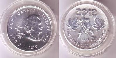 5 Dollar Silber Münze Kanada Olympiade Vancouver 2010