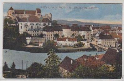 48794 Ak Füssen Partie am Lech Schloss u. Kloster um1910