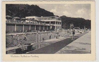 48817 Ak Wiesbaden Opelbad am Neroberg um 1940
