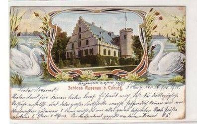 37100 Ak Lithografie Schloss Rosenau bei Coburg 1910