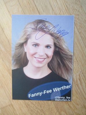 München TV Fernsehmoderatorin Fanny-Fee Werther - handsigniertes Autogramm!!!