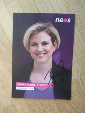 Österreich NEOS Politikerin Beate Meinl-Reisinger - handsigniertes Autogramm!!!