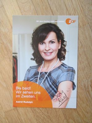 ZDF Fernsehmoderatorin Astrid Rudolph - handsigniertes Autogramm!!!