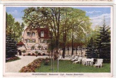 49025 Ak Franzensbad Restaurant Pension Biedermeier 1938