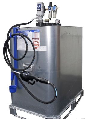 700 Liter Frischöl Kompaktanlage: 3:1 Druckluftpumpe, 4m Schlauch und Zapfventil