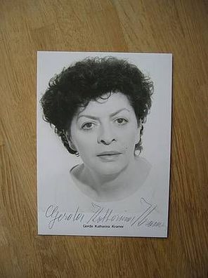 Schauspielerin Gerda Katharina Kramer hands. Autogramm!
