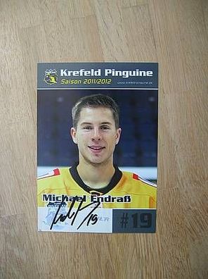 Eishockey Krefeld Pinguine Michael Endraß Autogramm