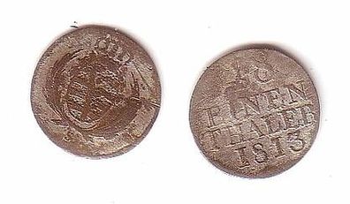 1/48 Taler Silber Münze Sachsen 1813 S