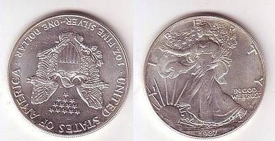 1 Dollar Silber Anlage Münze USA 1 Unze 1987