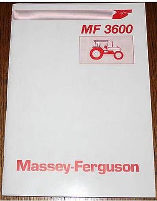 Originale Betriebsanleitung Massey Ferguson MF3600 Serie MF3610 MF3630 MF3650 MF3680