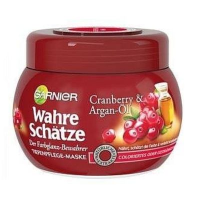 Garnier Wahre Schätze Haar-Maske mit Arganöl & Cranberry Extrakt 300 ml (13,30€/1l)