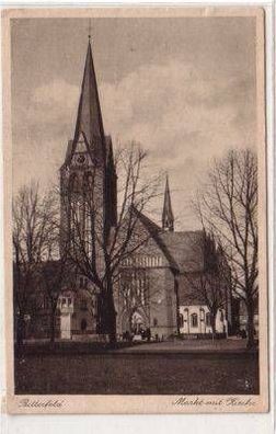 49057 Ak Bitterfeld Markt mit Kirche um 1930