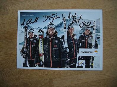 Deutsche Skistars - Strodl, Stehle, Keppler & Stechert - handsignierte Autogramme!!!