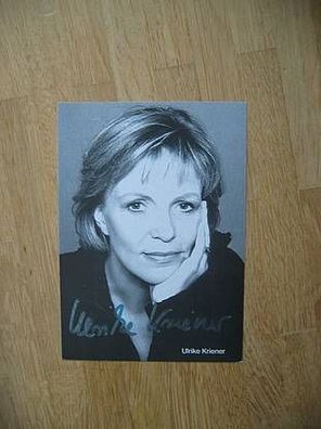 Schauspielerin Ulrike Kriener handsigniertes Autogramm!