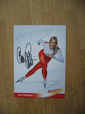 Olympiasiegerin Anni Friesinger handsigniertes Autogramm!!!