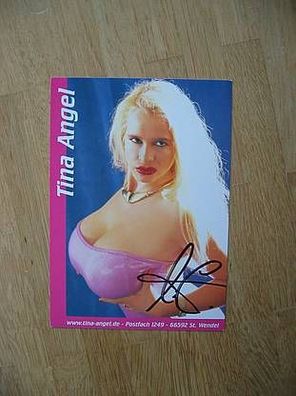 Sexy Erotik Megastar Tina Angel handsigniertes Autogramm!!!