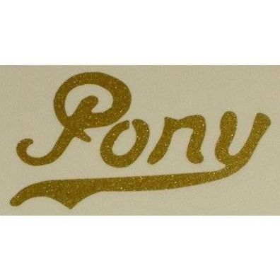 Schriftzug NSU Pony für Tank, gold