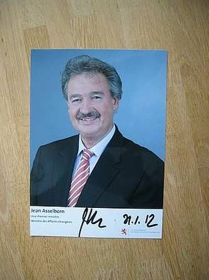 Vize-Premierminister Luxemburg Außenminister Jean Asselborn handsigniertes Autogramm!