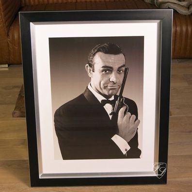 James Bond Wandbild Poster Druck eingerahmt Wandbild Sean Conne 007 jagt Dr. No
