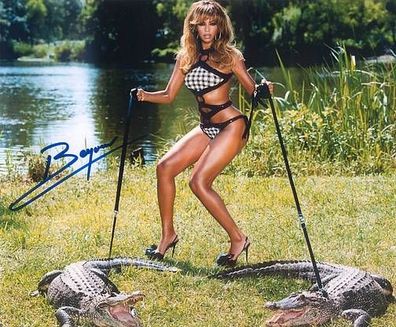 SEXY Original Autogramm Beyonce Knowles auf Großfoto (COA)