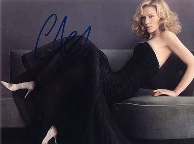 Original Autogramm CATE Blanchett auf Großfoto (COA)