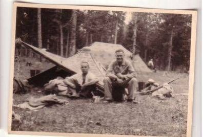 28770 Foto Ukraine Soldaten Landser mit Zelt 2. Weltkrieg