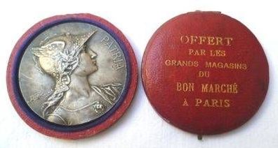 große versilberte Bronze Medaille im Original Etui 1910