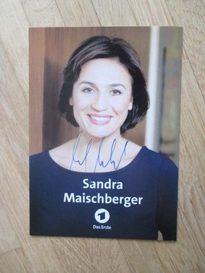 WDR Fernsehmoderatorin Sandra Maischberger - handsigniertes Autogramm!!!