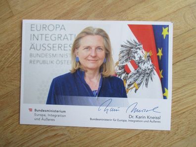 Österreich Bundesministerin Karin Kneissl - Autogramm!!!